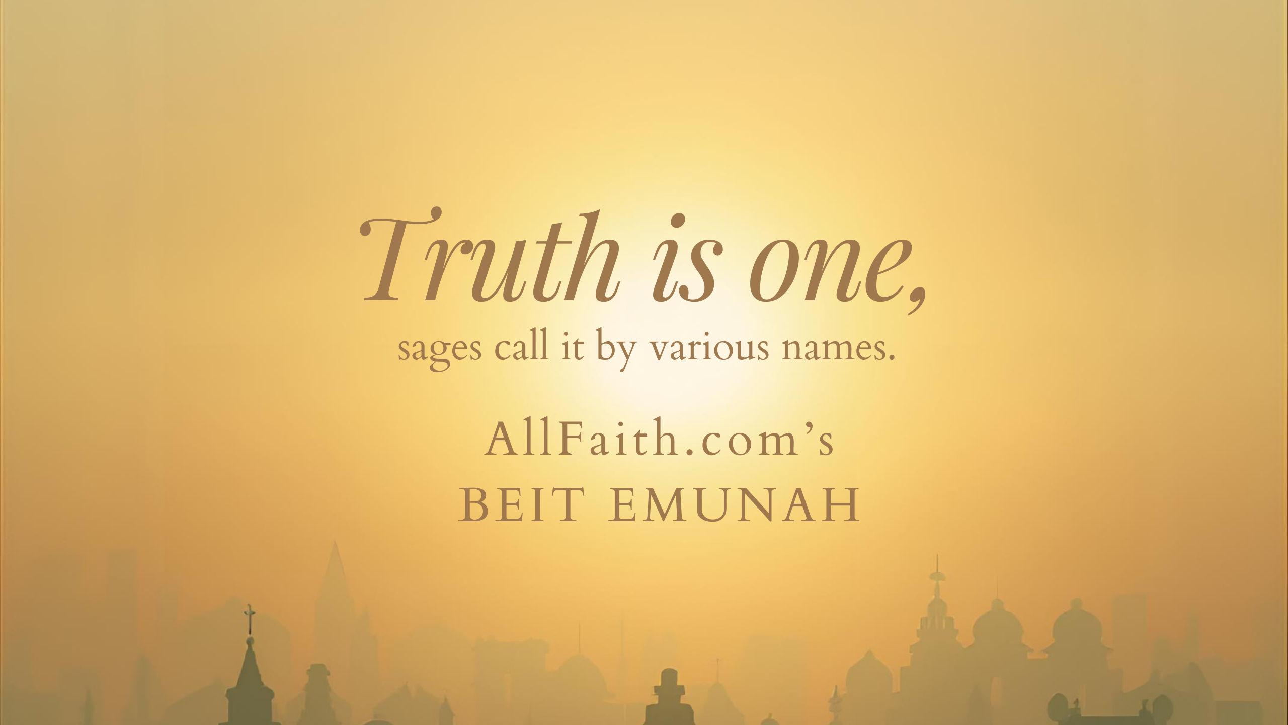 Beit Emunah — House of Faith: One God, One People, One Shul for All